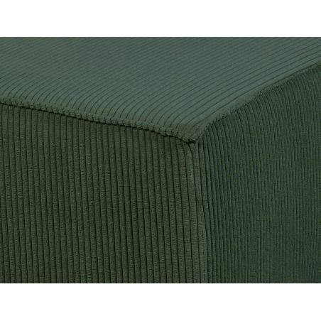 ROMANA Pouf modulable velours côtelé vert