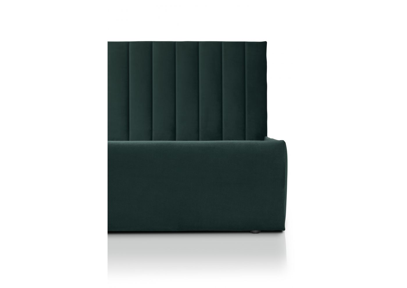 THELMA lit coffre velours vert forêt 140x190