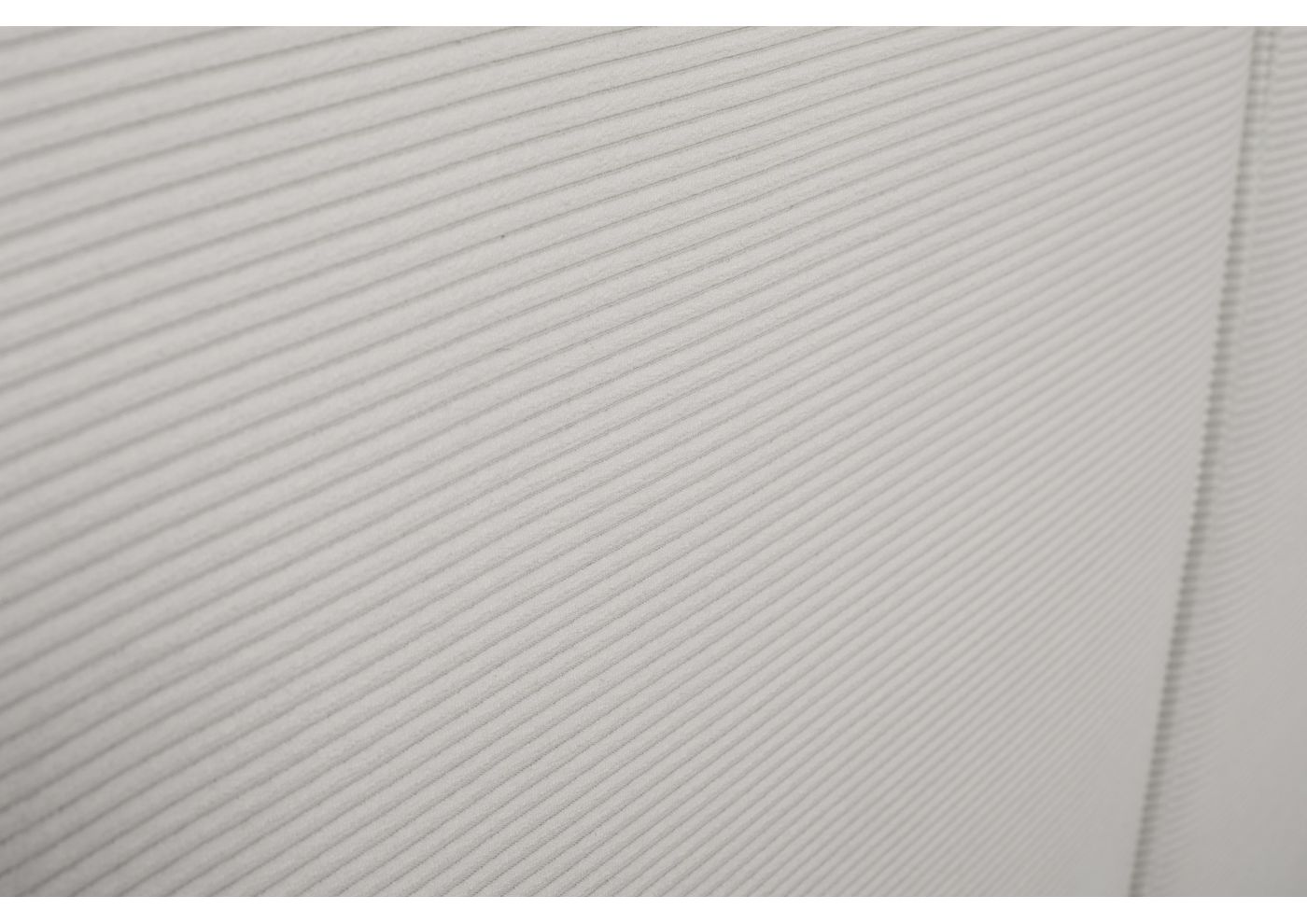 LEOPOLD lit coffre velours côtelé blanc cassé 180x200