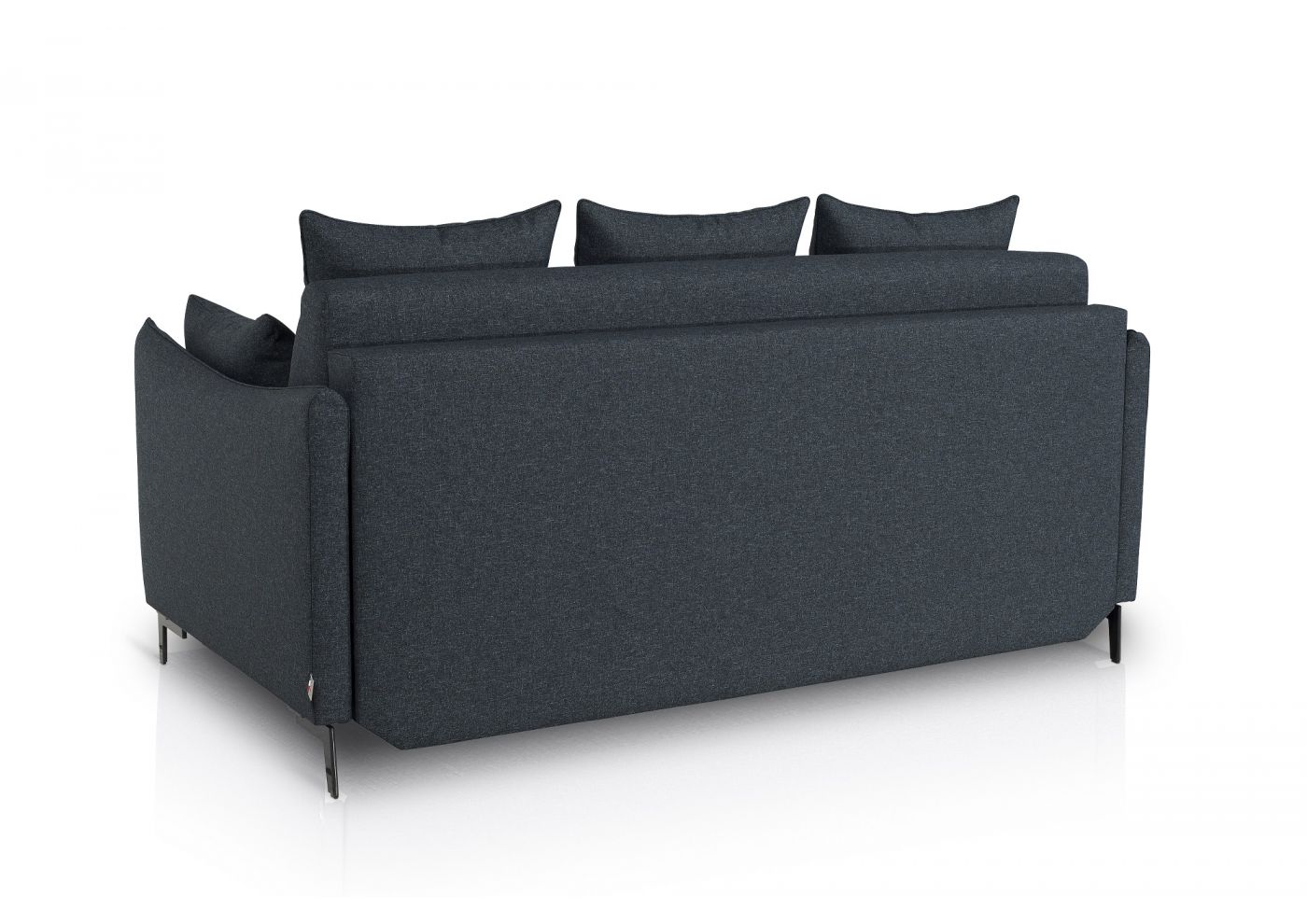 ULYSSE Canapé convertible Rapido 3 places bleu nuit matelas Dunlopillo 140 cm 