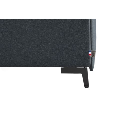 ULYSSE Canapé convertible Rapido 3 places bleu nuit matelas Dunlopillo 140 cm 